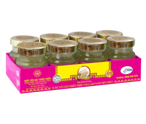 Yến Tổ Chưng Sẵn Collagen Lốc 8 Lọ