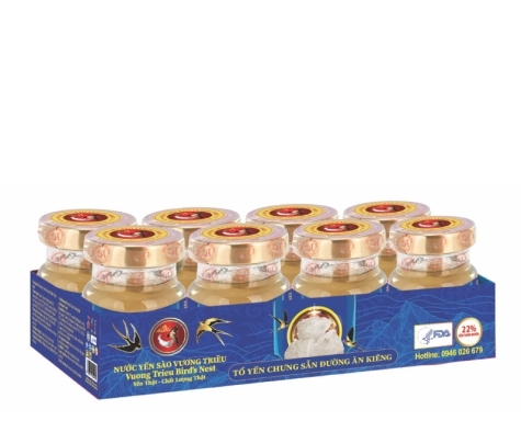 Yến Sào Chưng Sẵn Đường Ăn Kiêng Lốc 8 Lọ