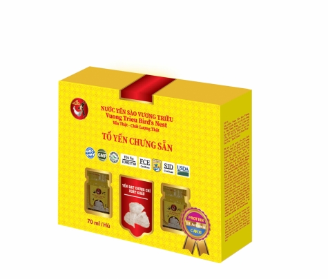 Yến Sào Vương Triều 22% Có Đường Hộp 6 Lọ