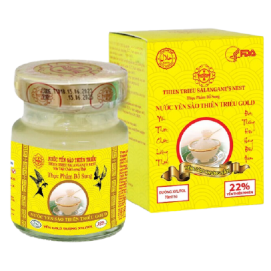 Nước Yến Sào cao cấp Thiên Triều Gold đường Xylitol 25% Yến Tươi 