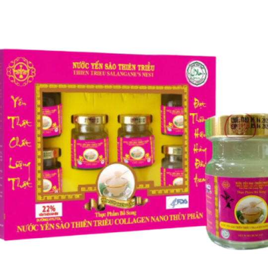 Yến Tổ Chưng Sẵn Collagen Hộp 6 Lọ