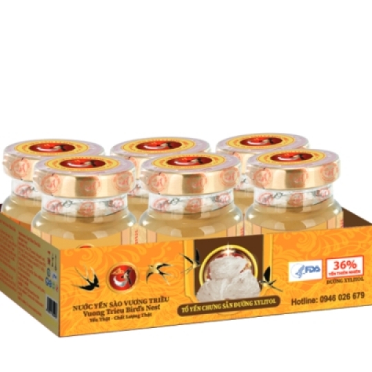 Yến Yến Chưng Sẵn Đường XYLITOL Lốc 6 Lọ